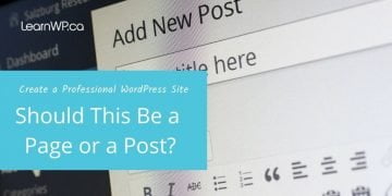Should this be a page or a post?