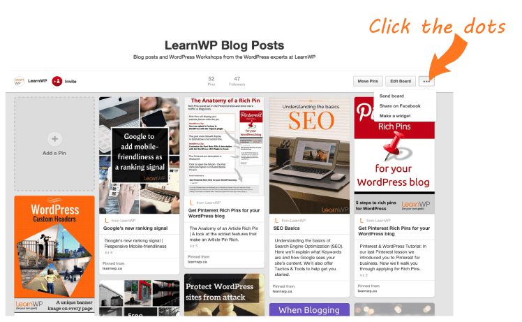 Create a Widget to add a Pinterest Board to your Blog