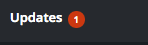 Screenshot of WordPress Updates alert